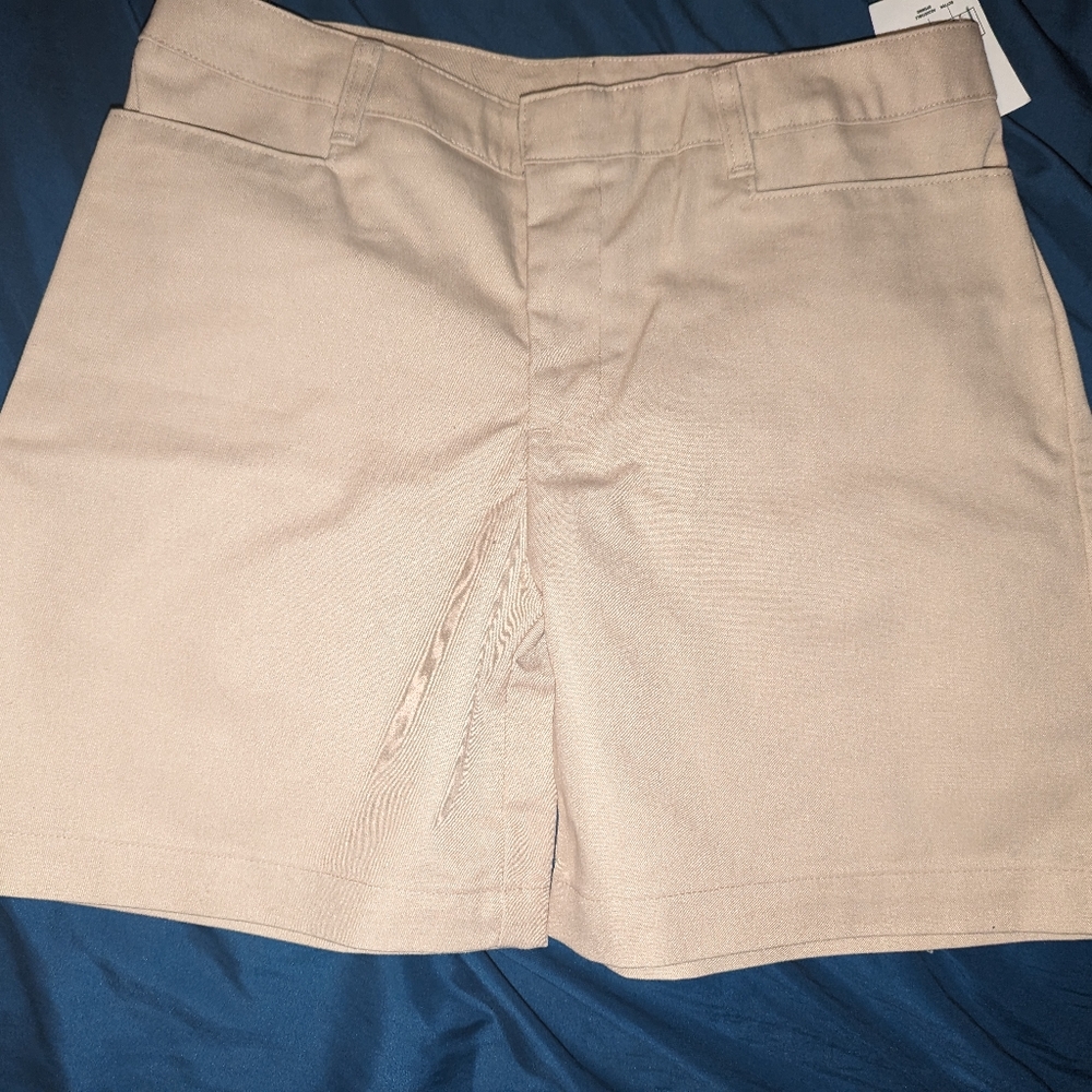 NWT, Becky Thatcher brand, khaki, school uniform shorts, girls plus size 10.5